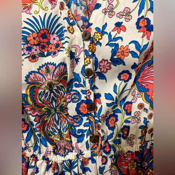 Anthropologie Floral Maxi Dress - Red, Blue, Cream - Picture 10 of 10